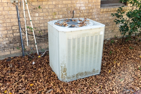 Outdoor HVAC condenser unit.