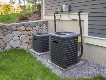 Residential heating and air conditioner compressor units.